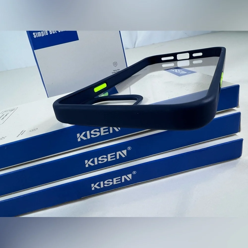 KISEN - 4PC Simple But Unique iPhone 12 Pro Max Case In Navy Blue/Clear NIB